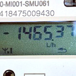 Menybild 6 visar det aktuell bakåtflödet genom vattenmätaren.